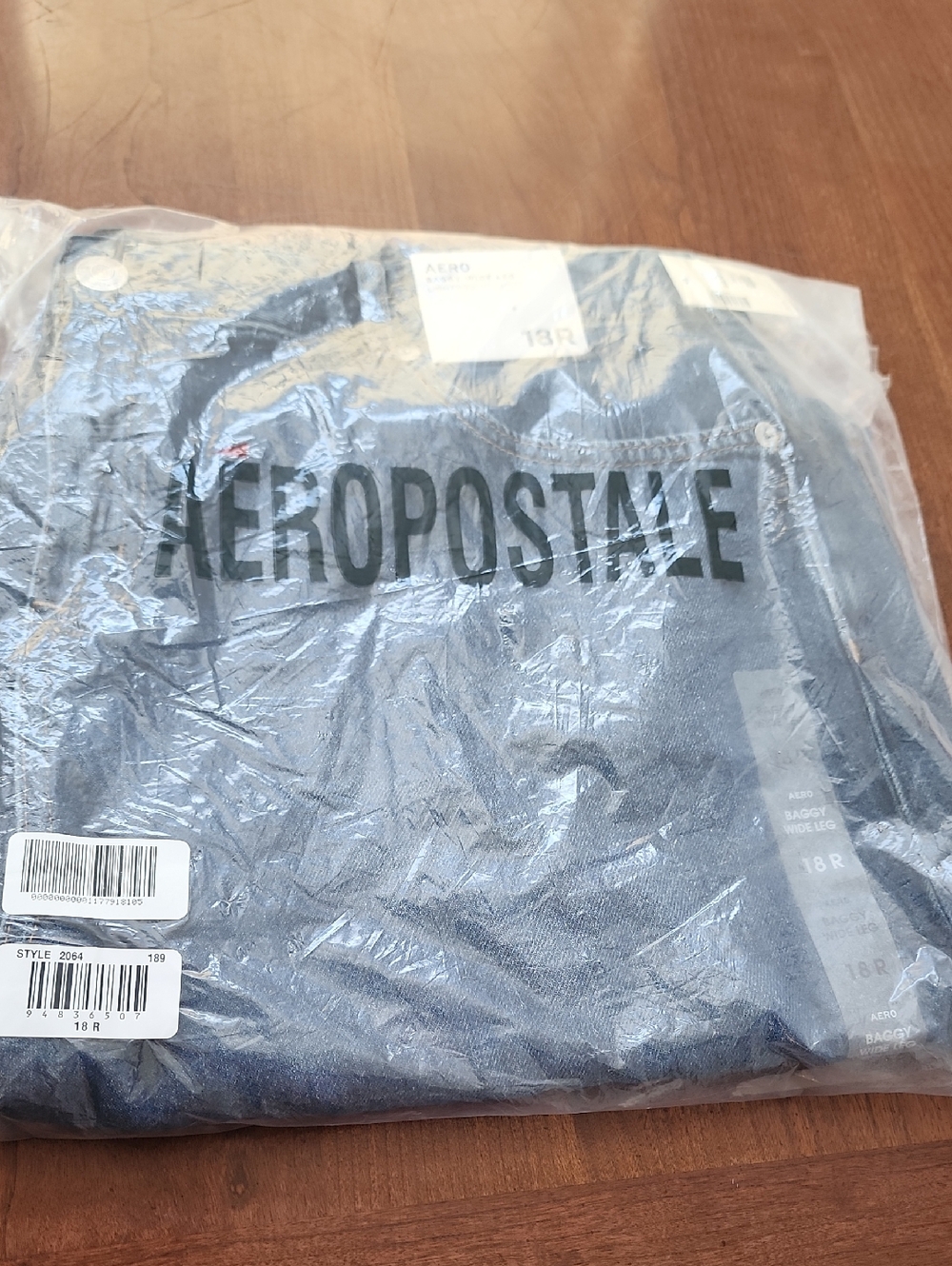 Aéropostale Wide Leg Bahggy Jean in Washed Blue